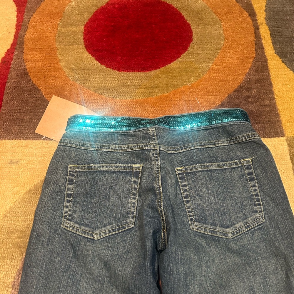 NWT dfx Jeans Low Rise Bootcut Sequin Y2K Vintage Early 2000’s Junior’s Size 5 - Picture 7 of 7